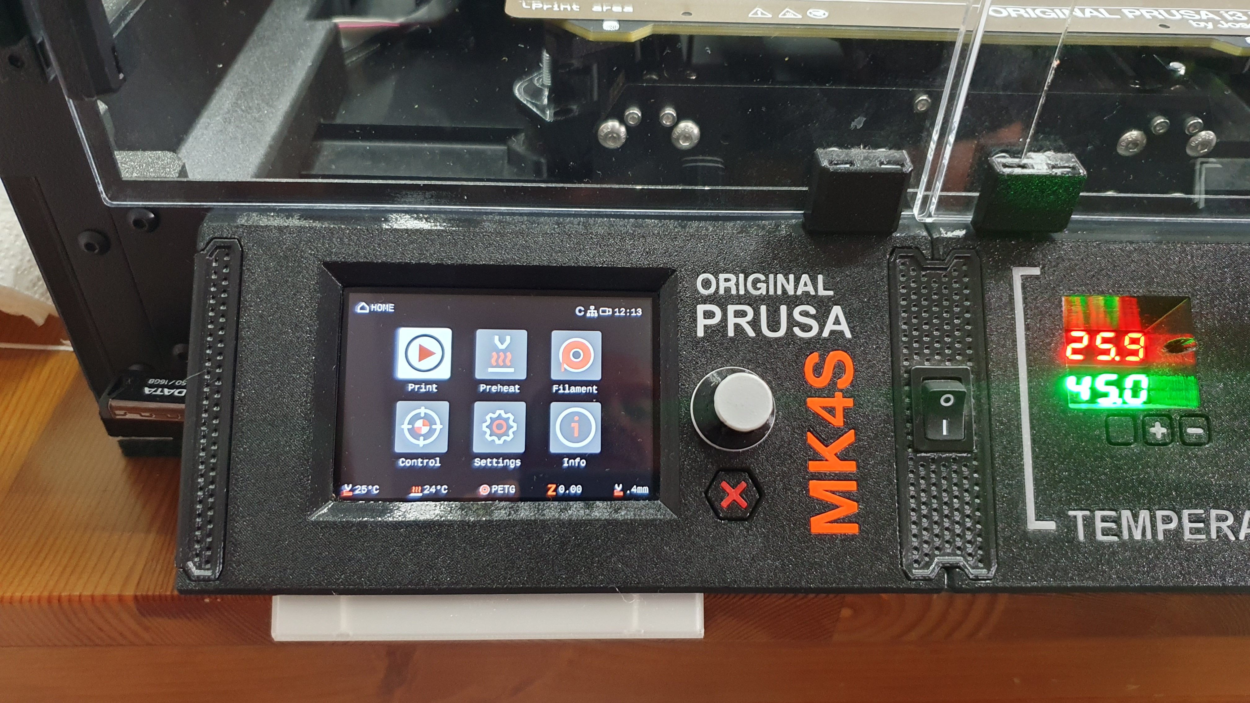 Modular control panel for MK4S