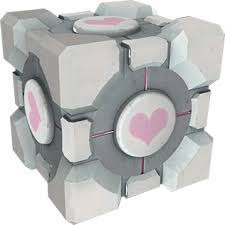 life size companion cube storage