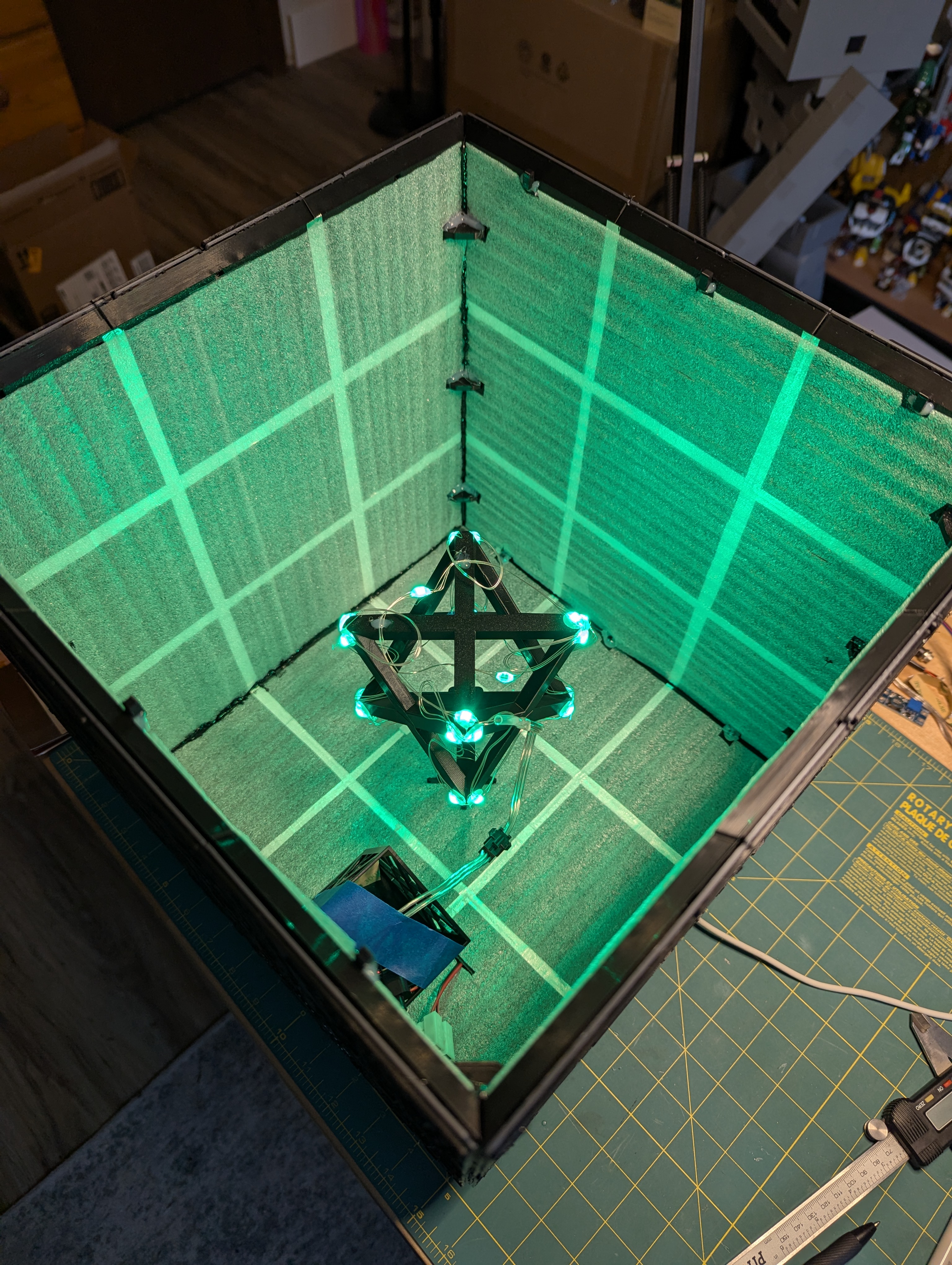 Miniatura 3 do modelo 3D Borg Cube Interior LED Lighting Scaffold