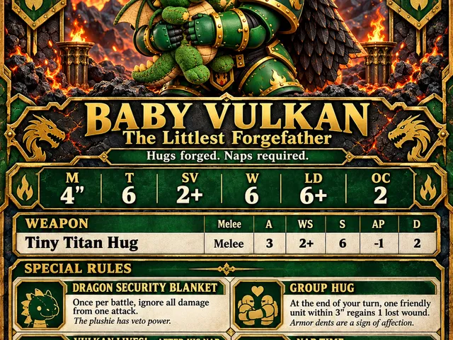 Baby Vulkan — The Littlest Forgefather | Free Chibi 3D Model + Funny Datasheet