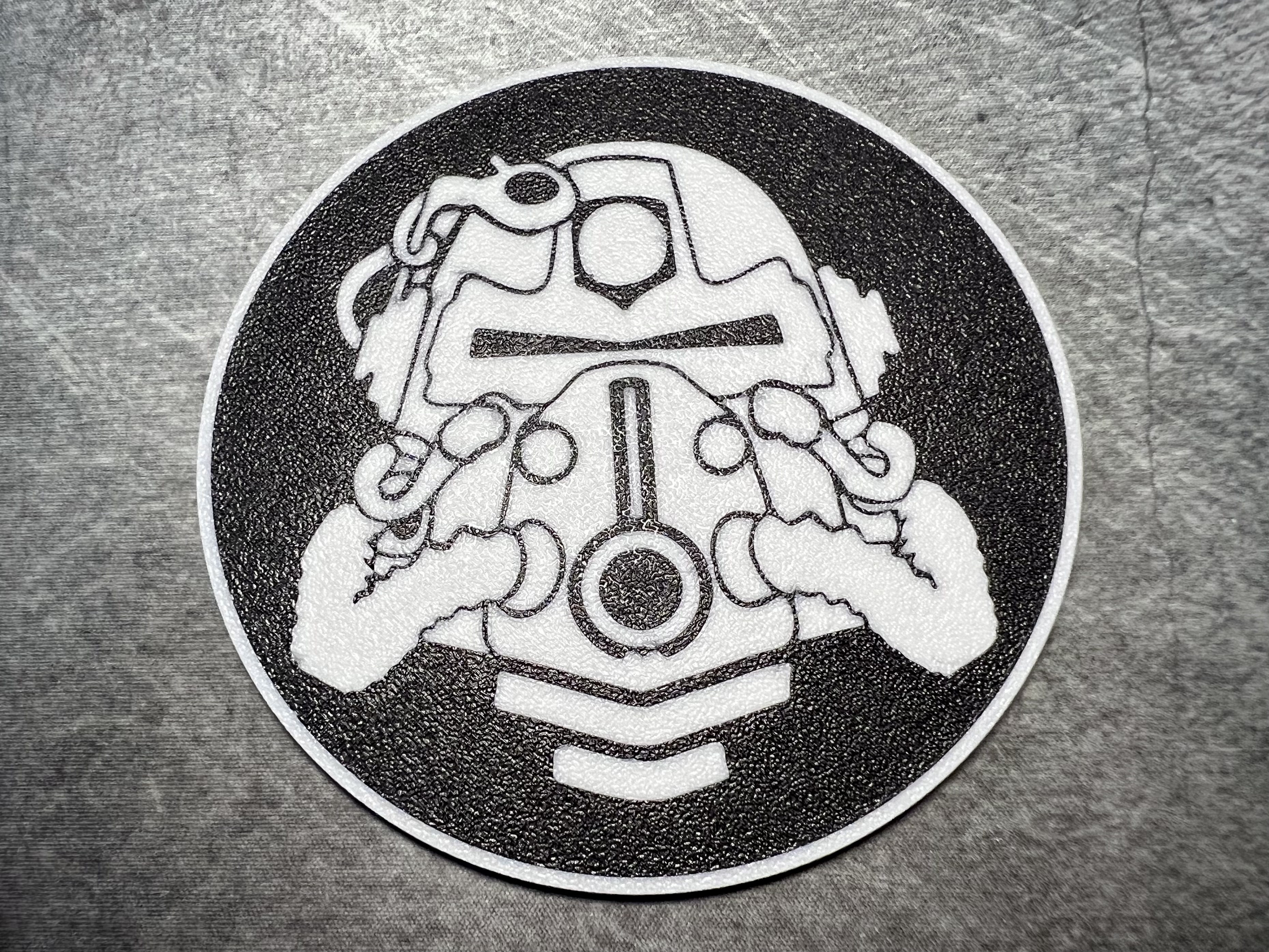 Multimaterial Coaster - Fallout PowerArmor Helmet