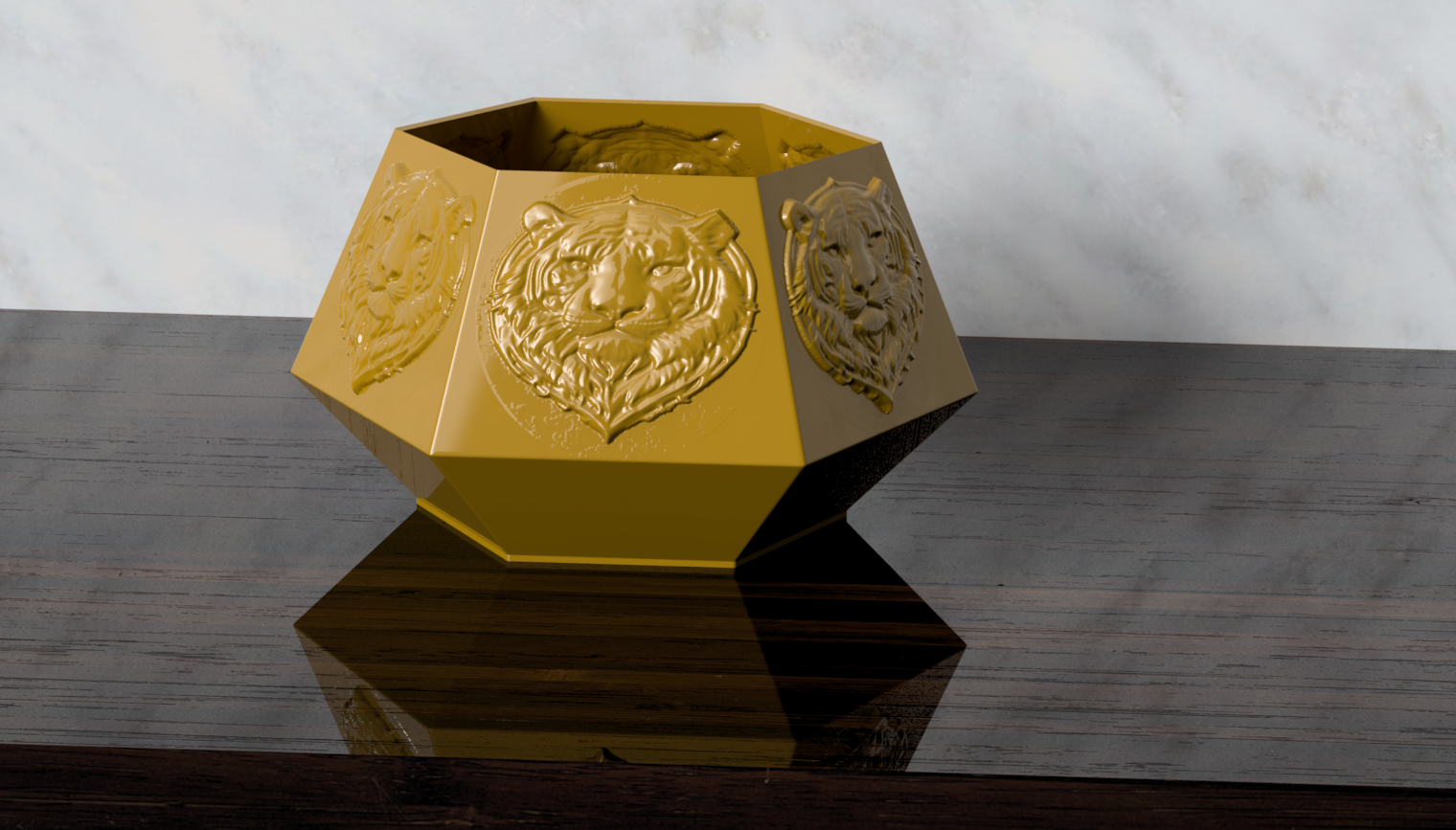 Faceted Planter “Tiger”