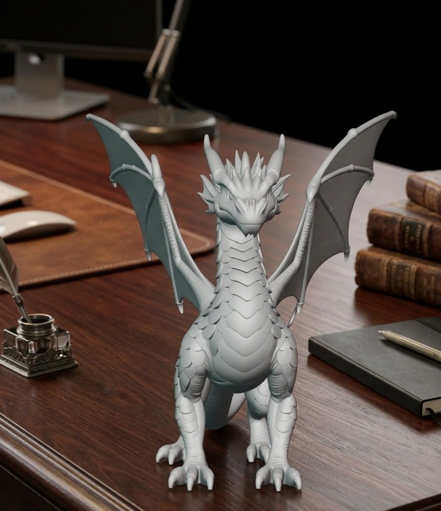winged dragon with scales