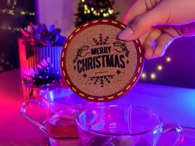 Xmas Stitched Coasters!