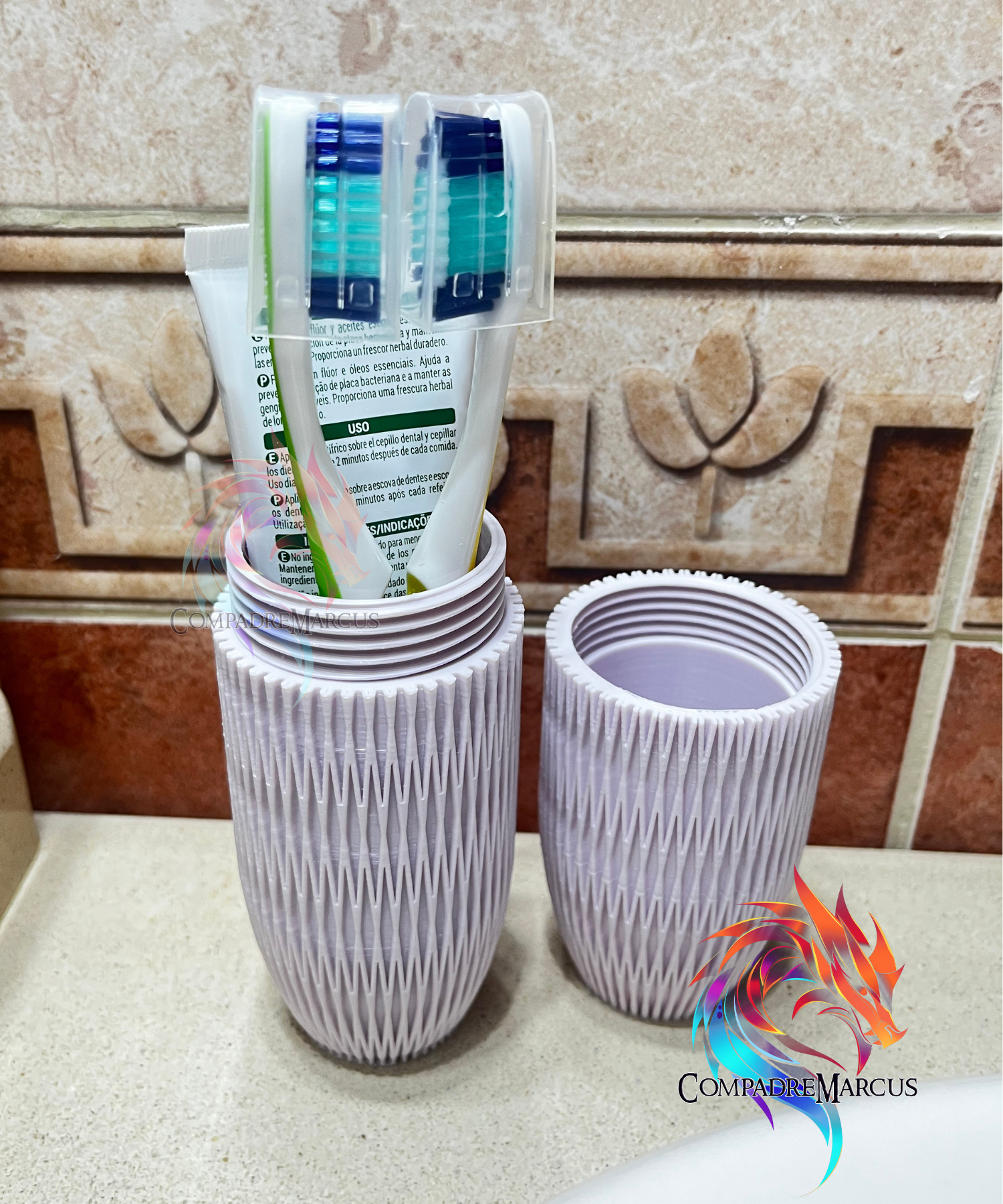 Toothbrush & Toothpaste Travel Case / no supports / 3mf included