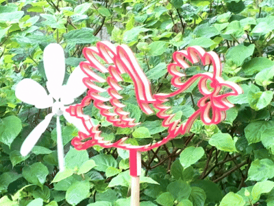 Crazy Rooster with Feather Propeller