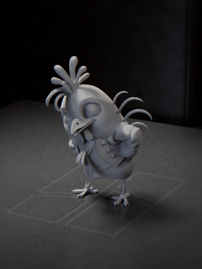 Dapper Rooster Figurine Animal Collectible 3D Printable 3D model by José Pedro