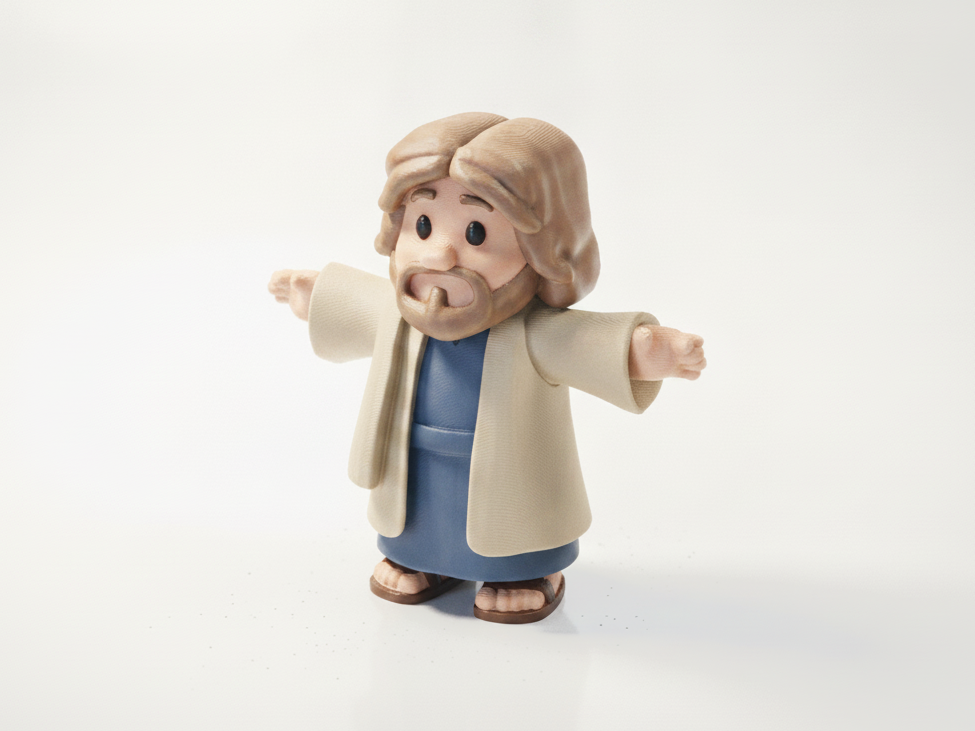 Chibi Jesus Figurine Cute Religious 3D Printable