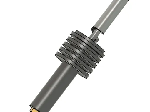 Pellet Extruder Auger and Barrel Mockup (8mm diameter auger) | POLISI3D