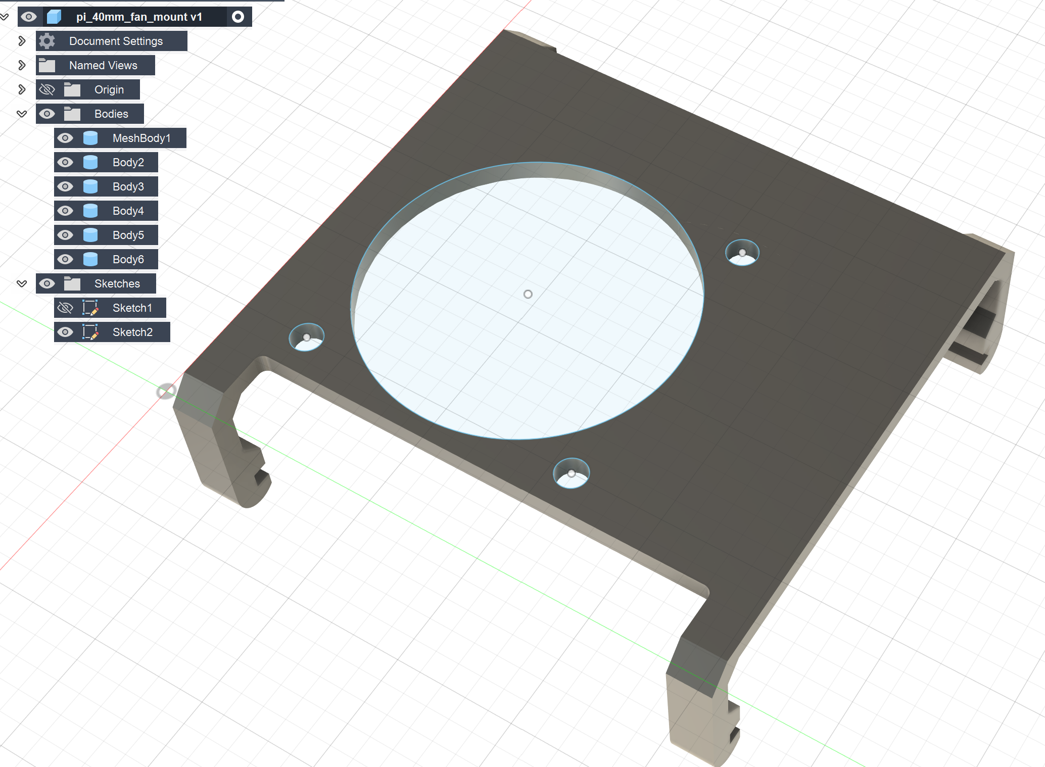 Raspberry Pi Fan mod (moved left)