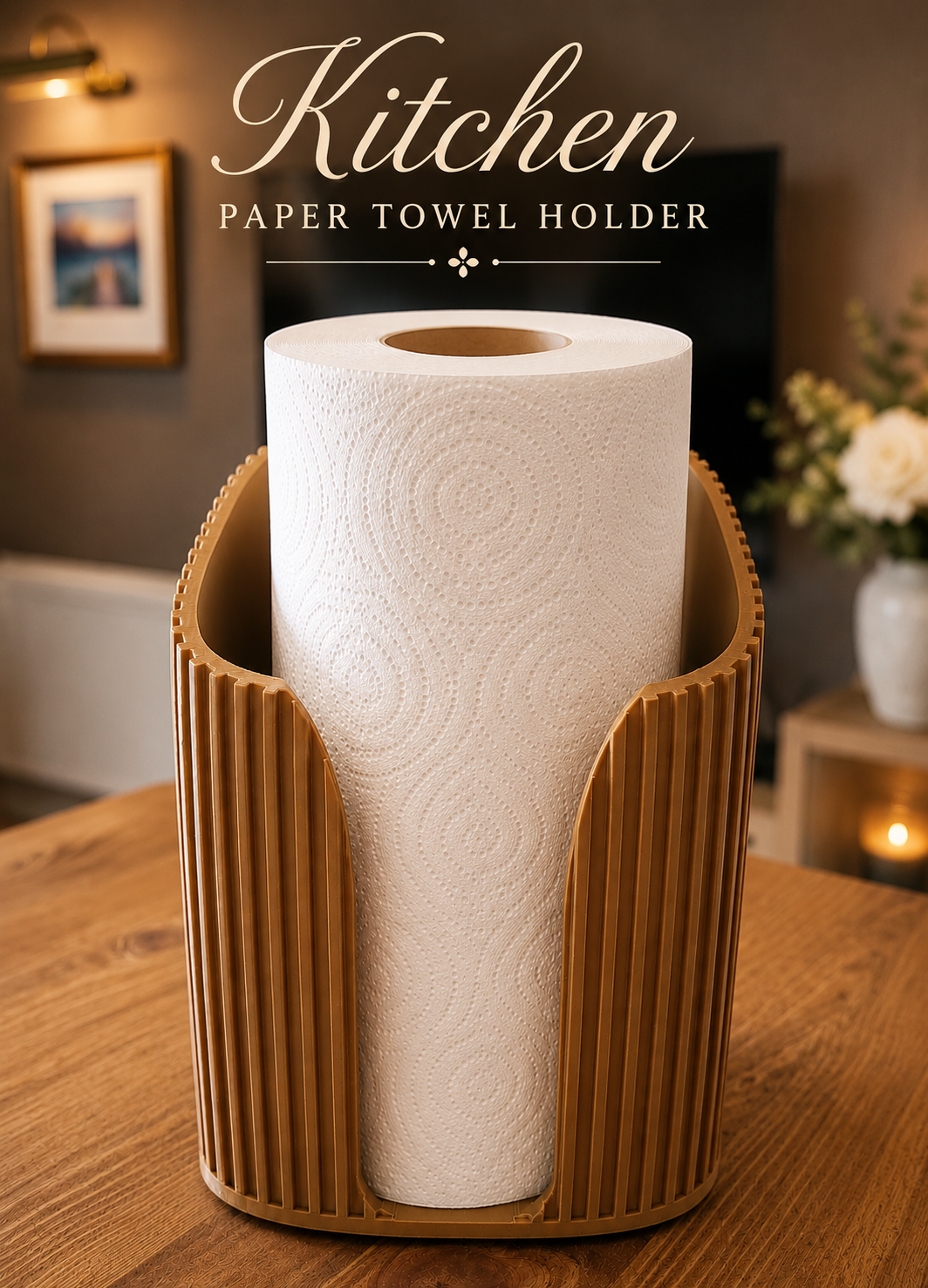 Japandi Kitchen Roll Holder - Squared