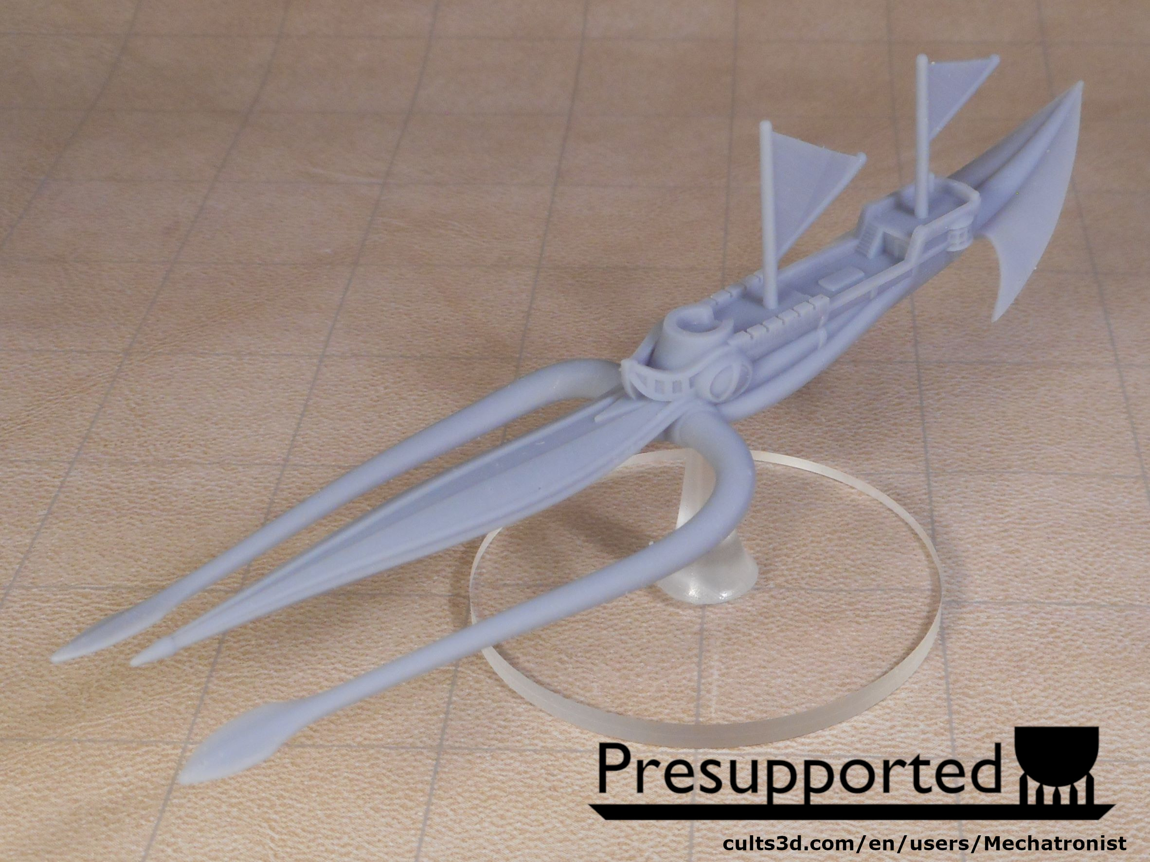 Squid Ship Miniature from Dungeons and Dragons Spelljammer