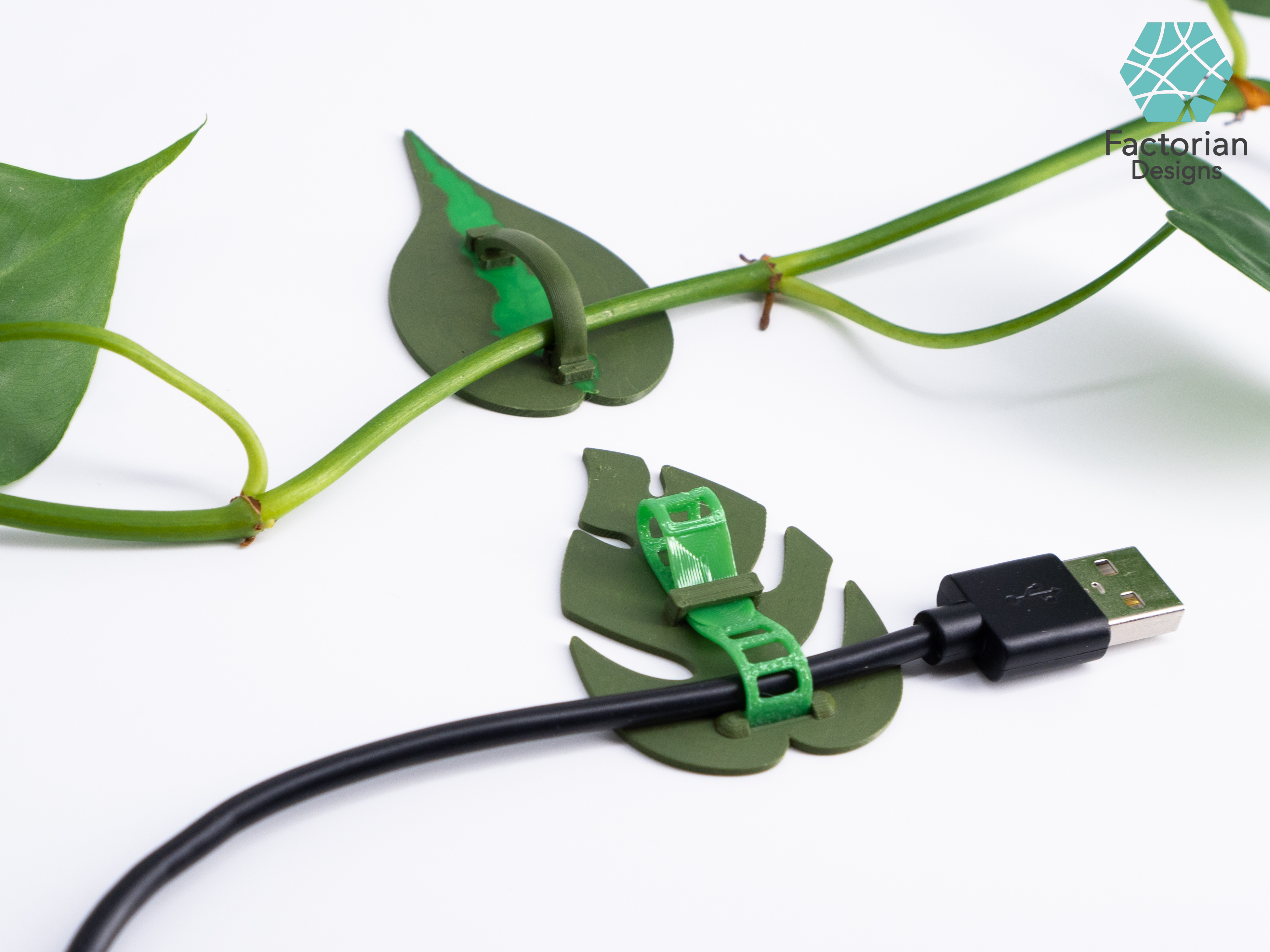 Plant Cable Clips & Ties "LeafLock" | Adjustable Cable Zip STL