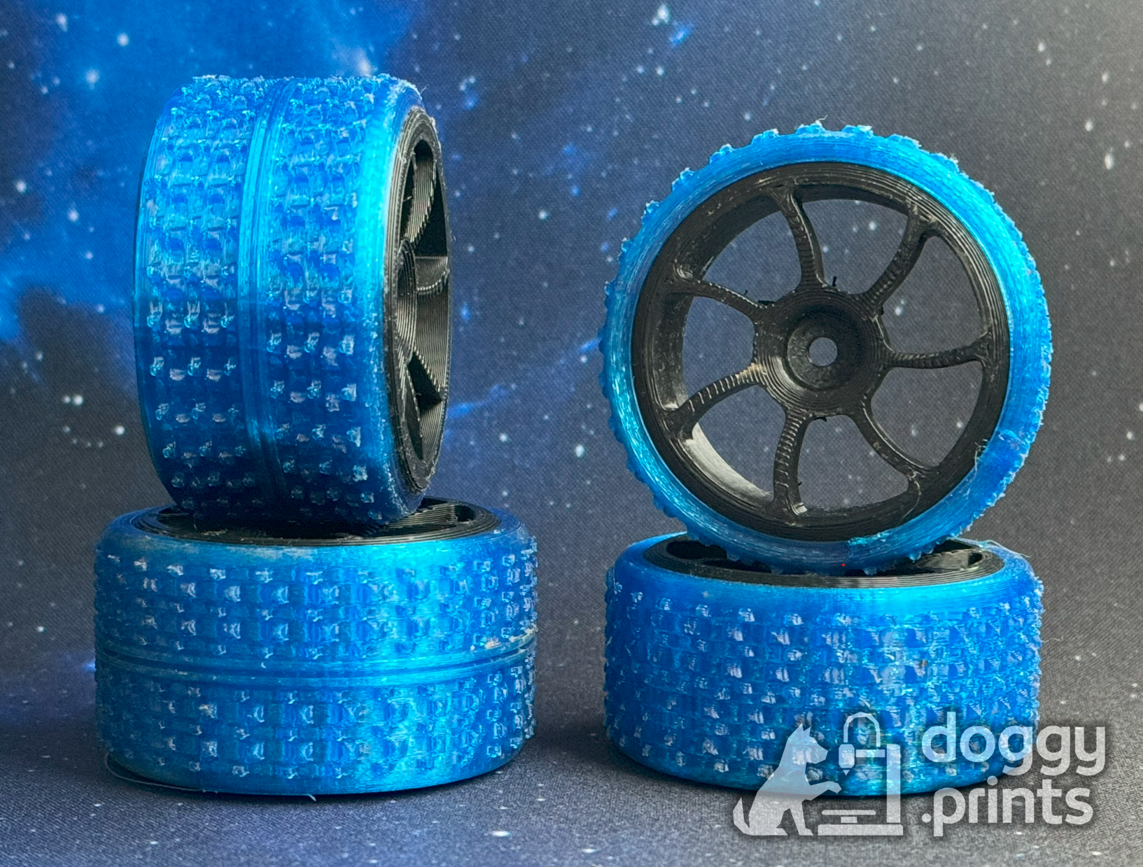 RC Car Offroad Knobby TPU Tires - Compatible with my Custom Wheels (12 mm Hex)