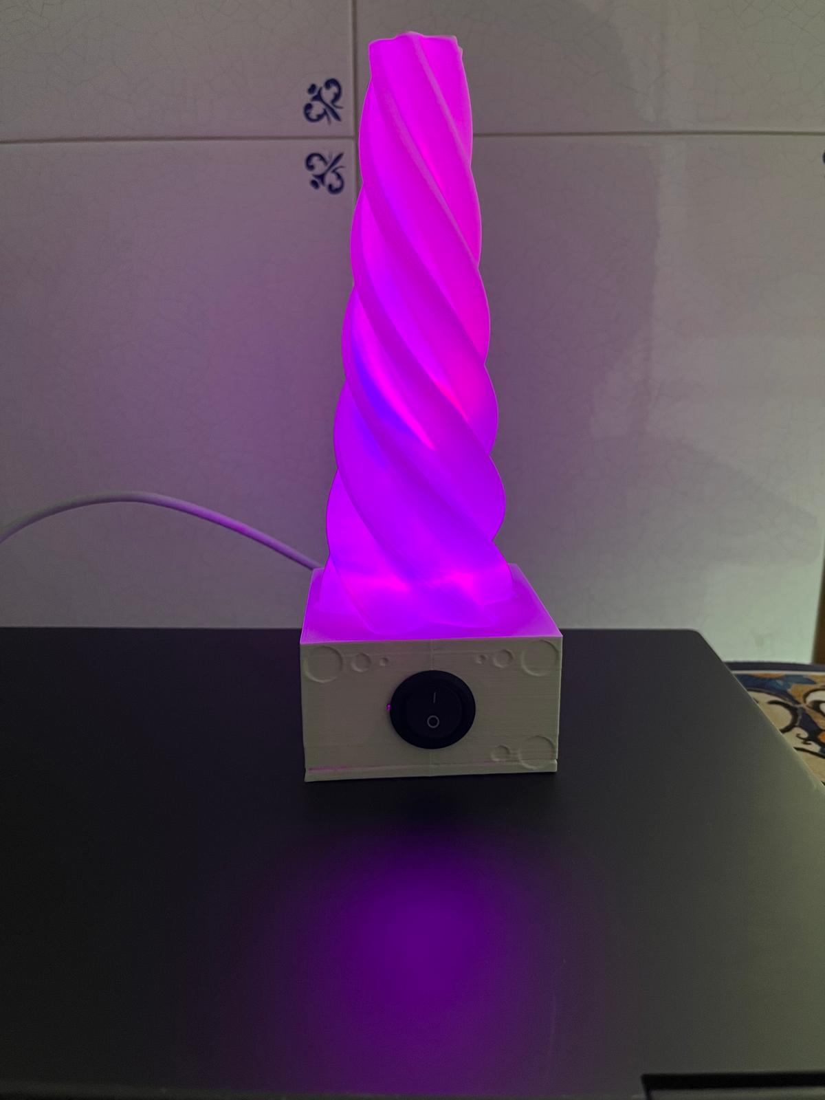 Decorative LED RGB Table Lamp – 3D Printed (PLA)