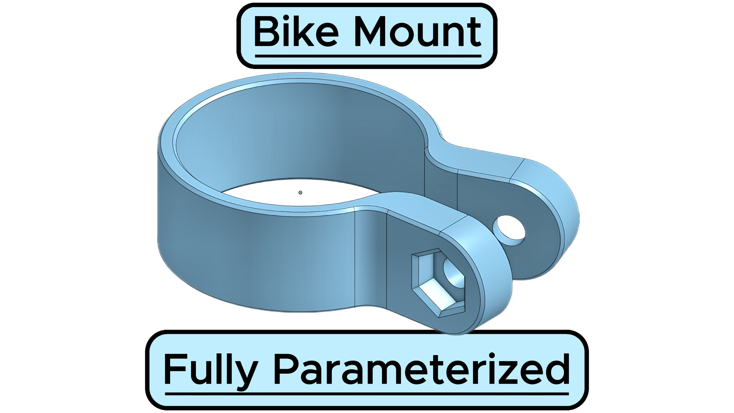 Bike Light Mount Parameterized (with instructions)