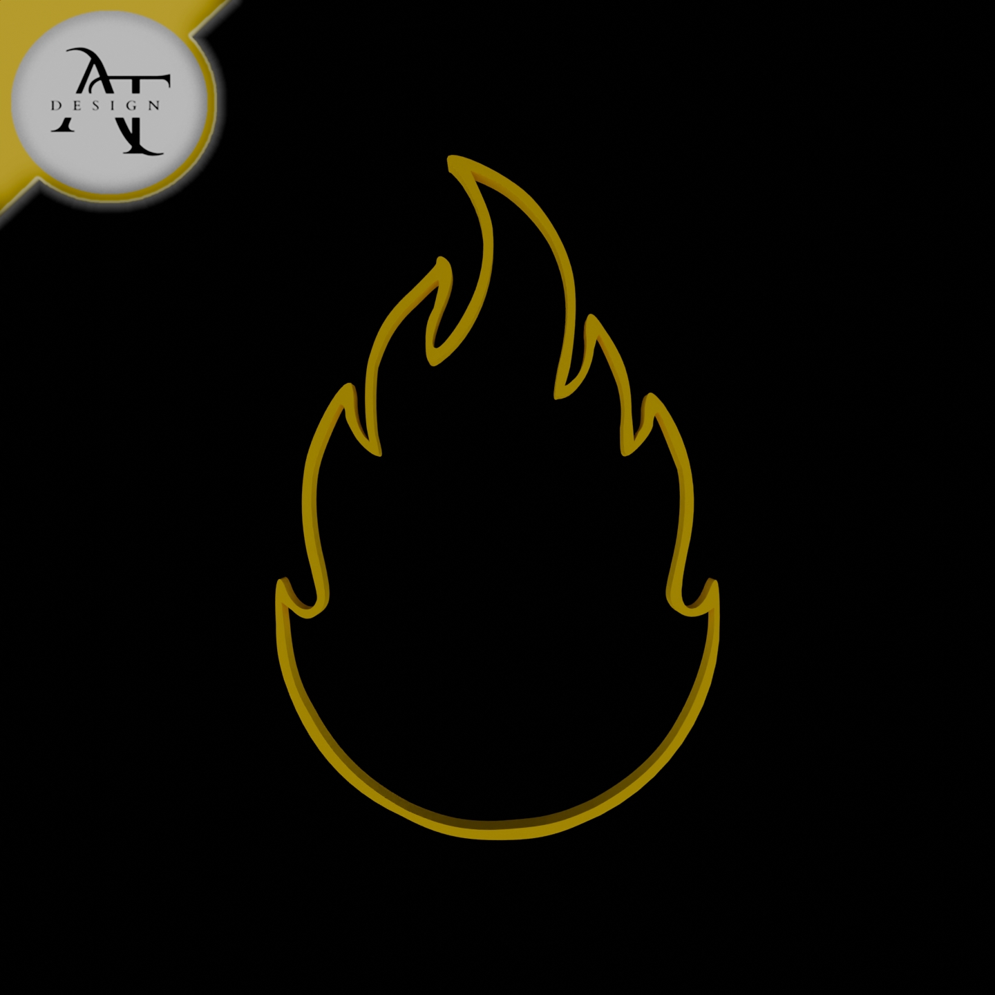 Simple Flame Symbol - 2D Art