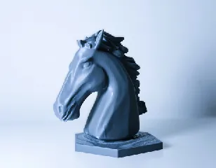 Head of the living horse