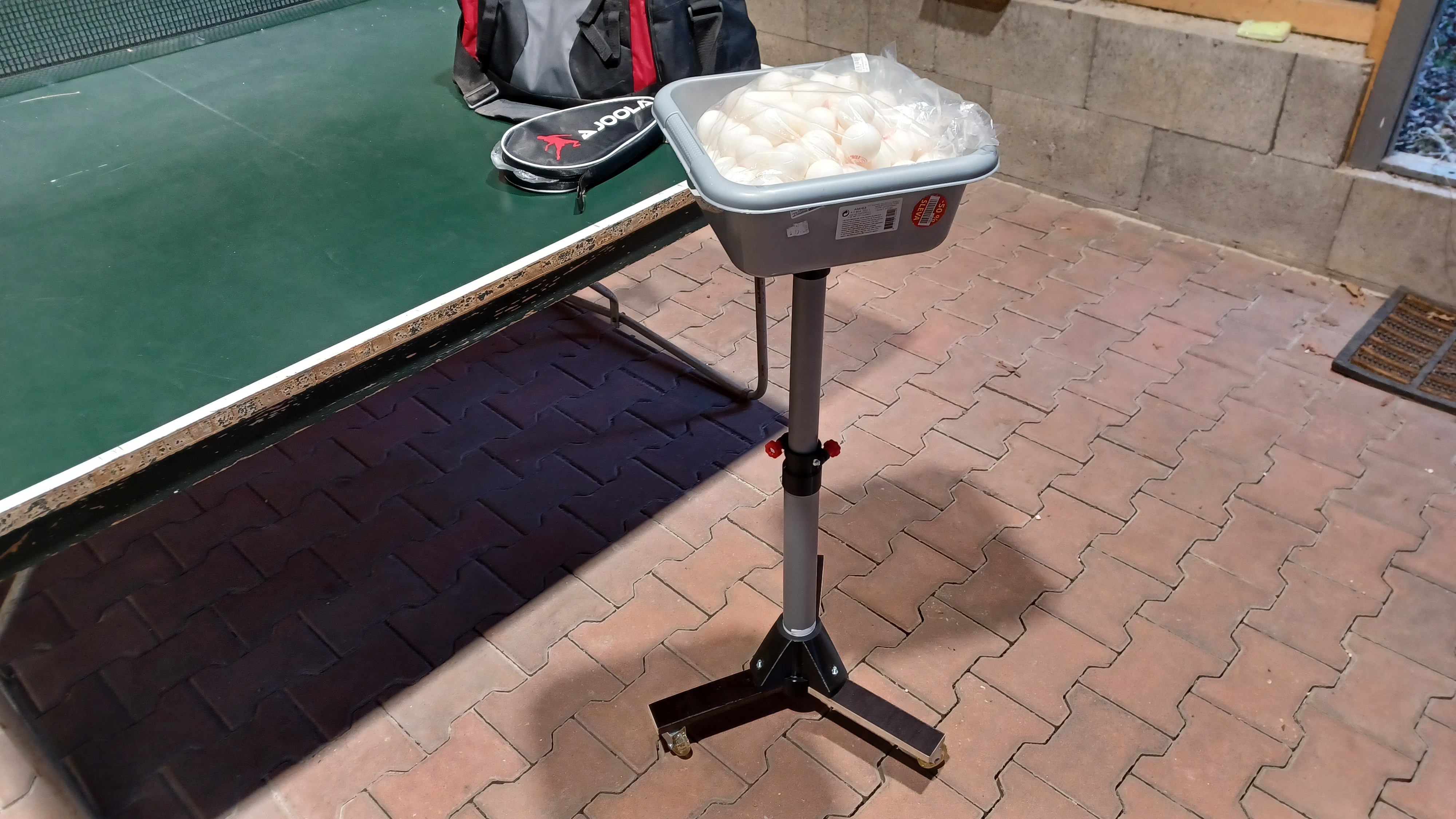 Table tennis ball dispenser for multiball training - editable