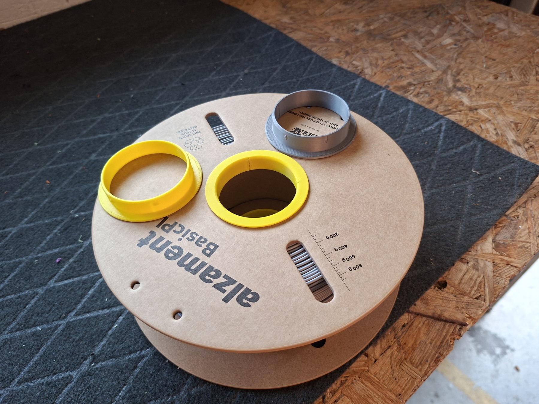 Filament Spool Ring (Alzament) – Clip-In Ring for Friction Reduction