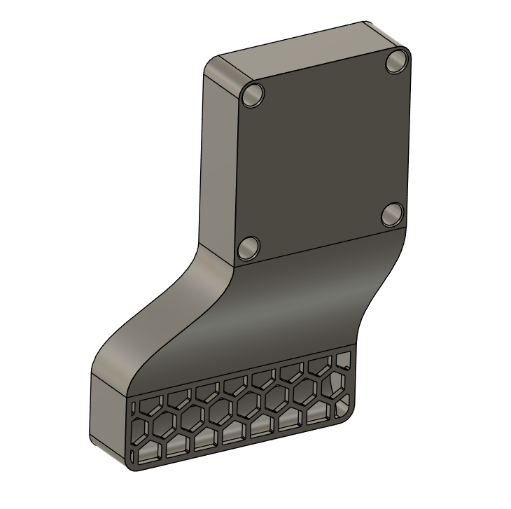 Creality K1C & K1 Rear Fan Cover. IMPROVED 3D model thumbnail