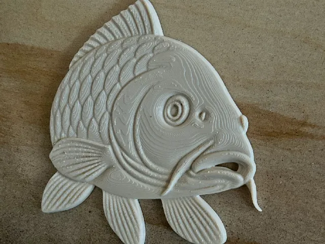 relief fish carp model