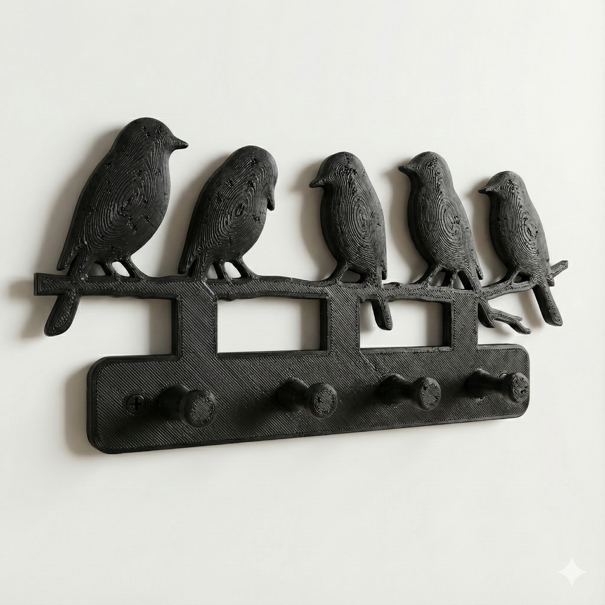 Birds Key Holder – 5 Bird Wall Mounted Key Rack