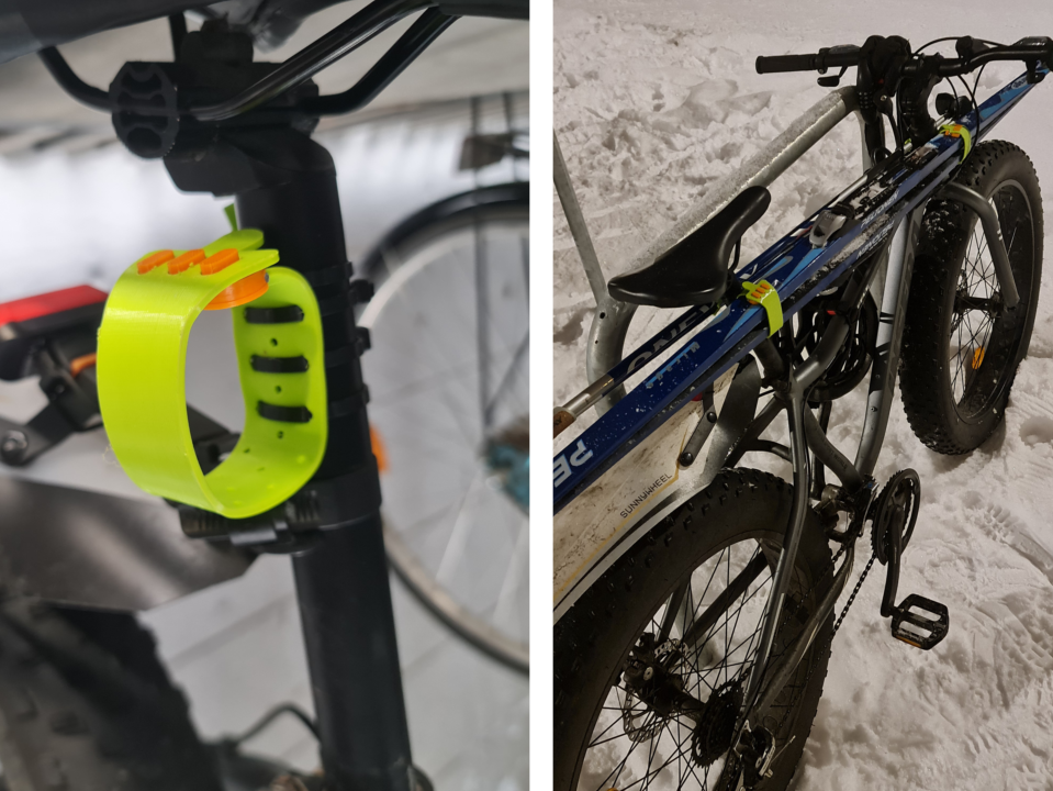 XC ski bike strap