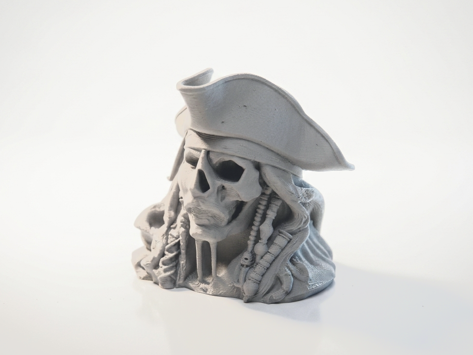 Half Skull Face Jack Sparrow Sculpture 3D Printable