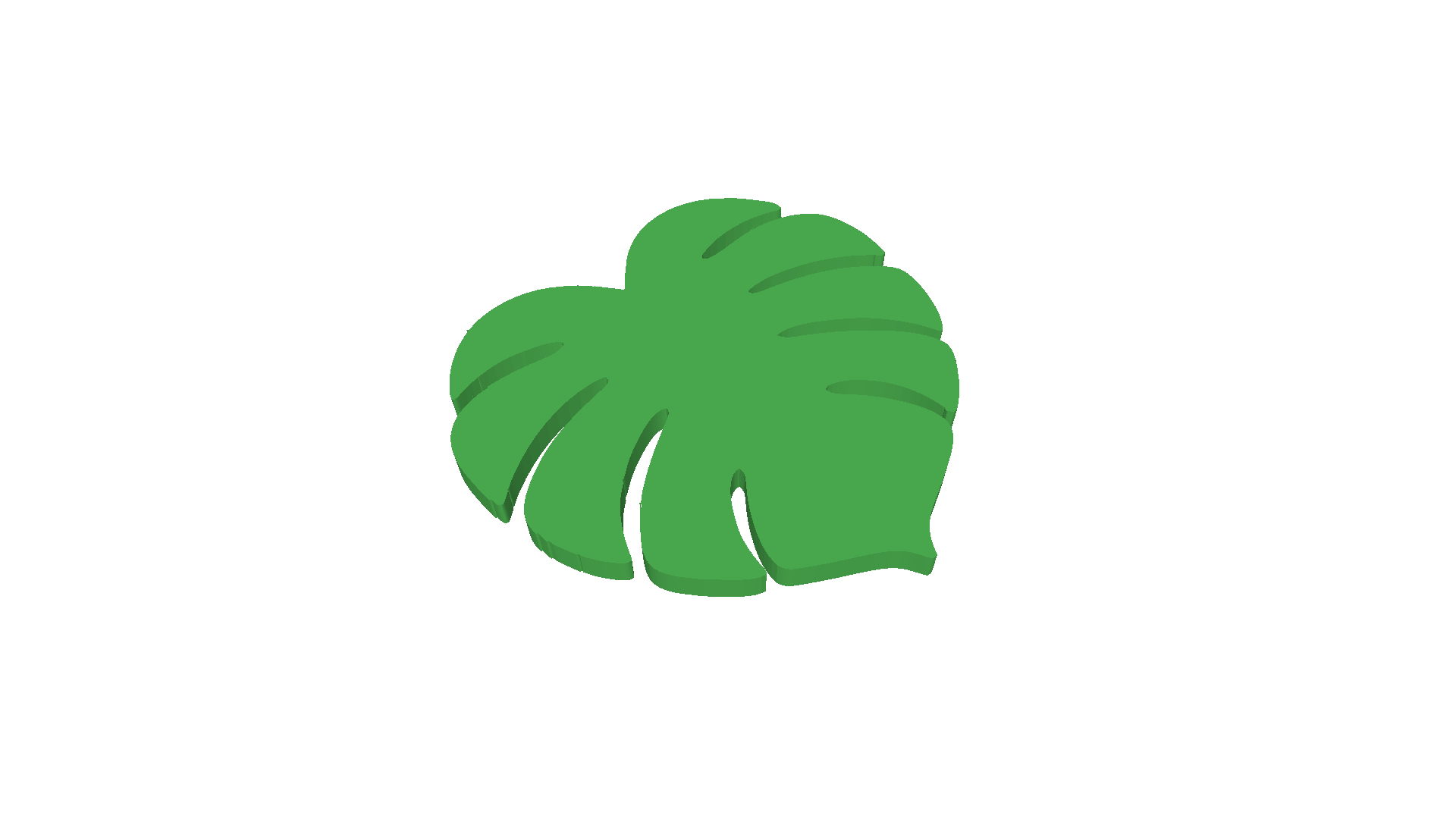 Miniatura 5 do modelo 3D Monstera Leaf Coaster Set