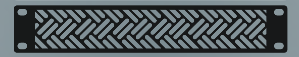 Vented Herringbone-esque 1U 10-in Rack Blank