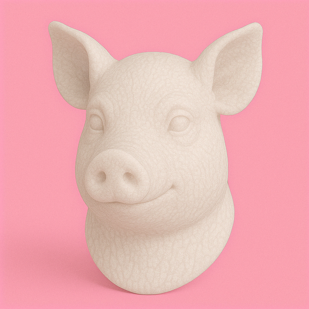 Chinese Zodiac Pig Head Model