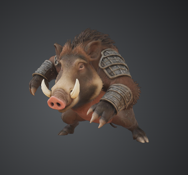 Armoured Boar Warrior – Fantasy Beast Fighter