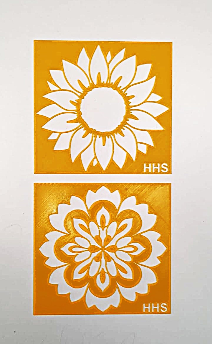 Miniatura 6 do modelo 3D flower stencil pack 1