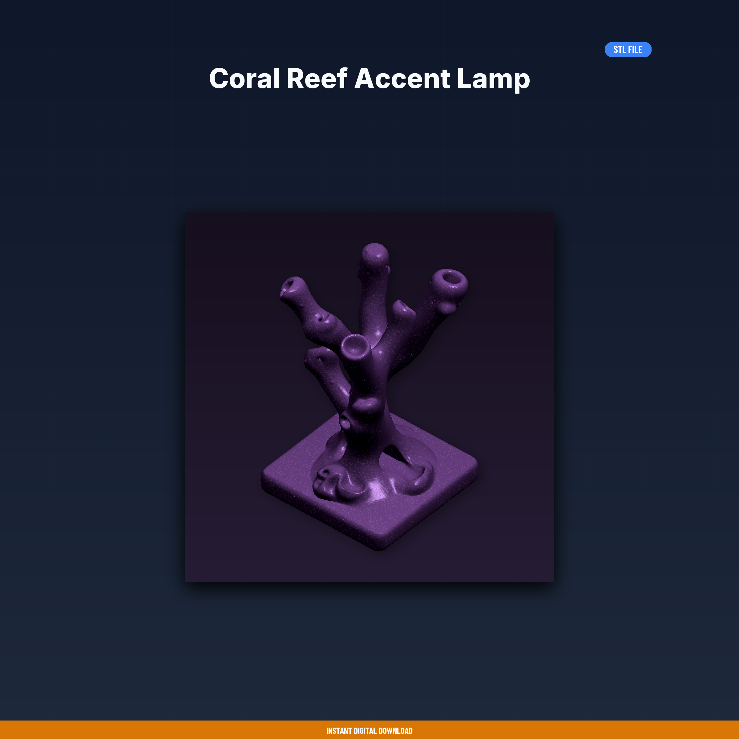 Coral Reef Accent Lamp - 3D Printable STL File