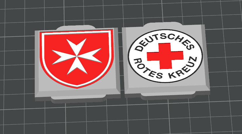 Malteser/DRK Wappenplakette für Busch Protective ATR-1