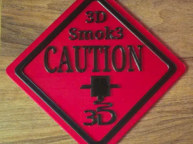 Caution 3d