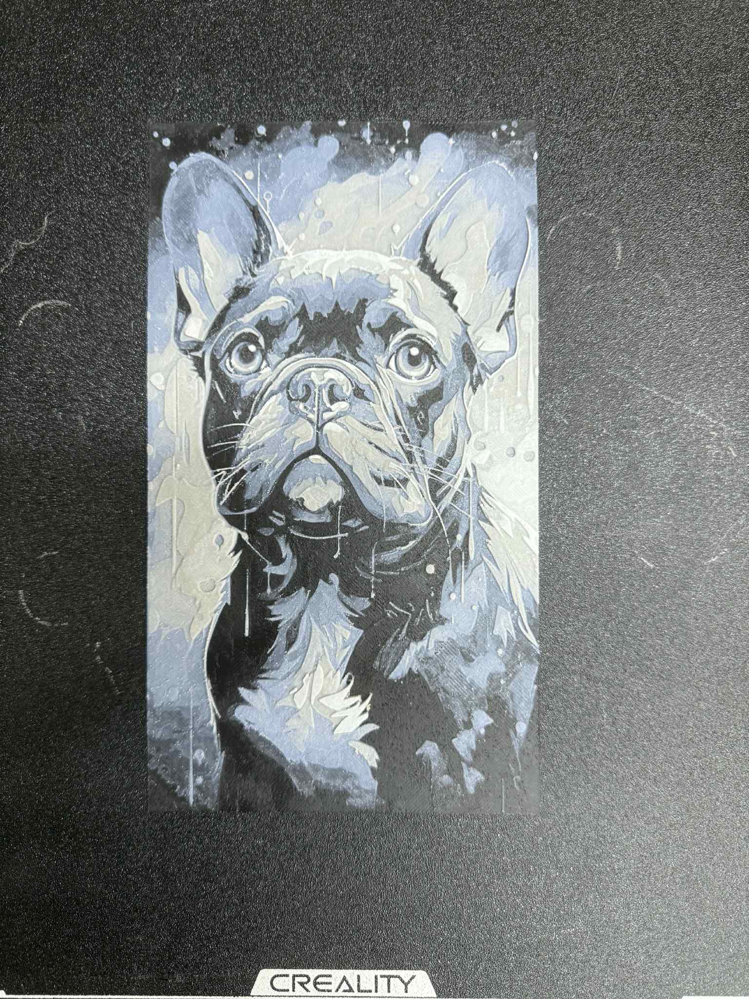 French bulldog painting