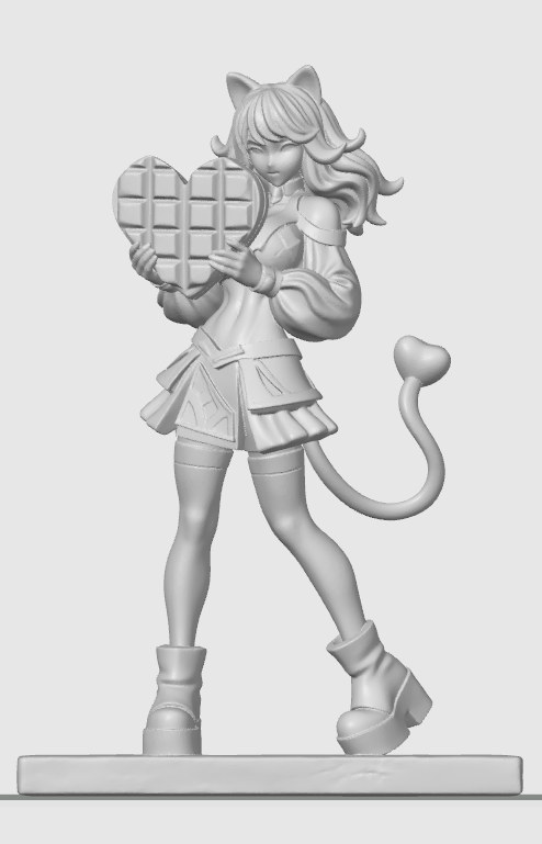 Valentine’s cat-girl figurine 10