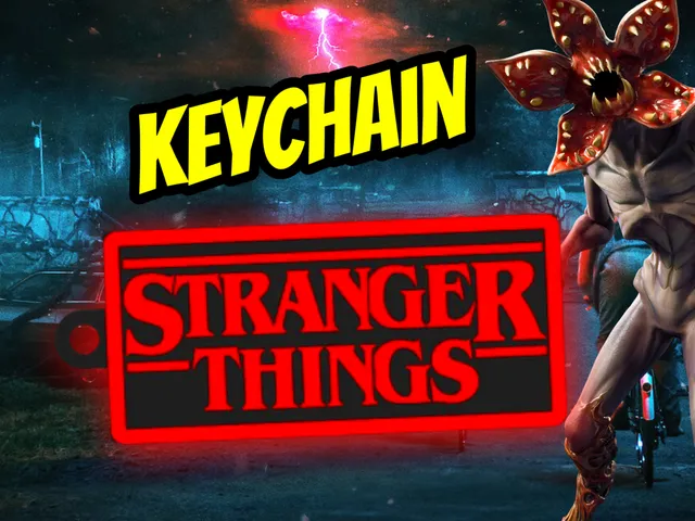 Stranger Things logo keychain / llavero