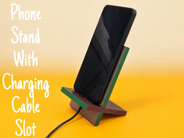 Phone Stand With Charging Cable Slot