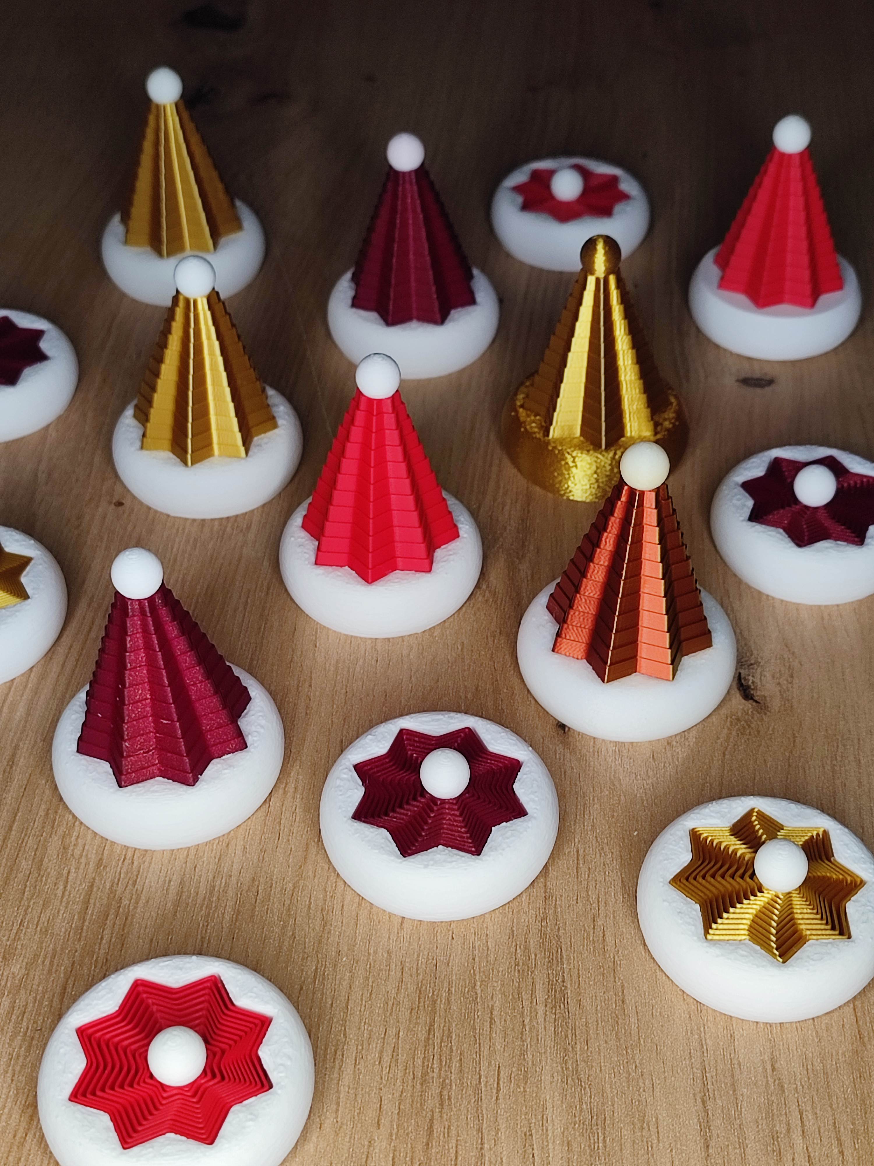 Santa Hat Fidget - collapsible - easy print with nearly no material waste!