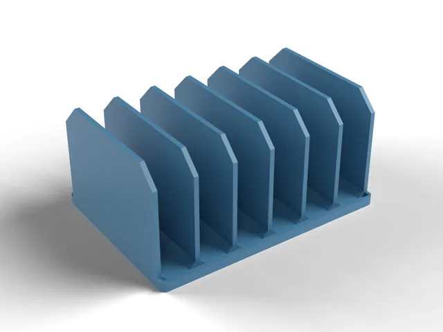 Lid Organiser Rack - Stand Container Lids, Trays and Boards on Edge, No Supports (OpenSCAD)