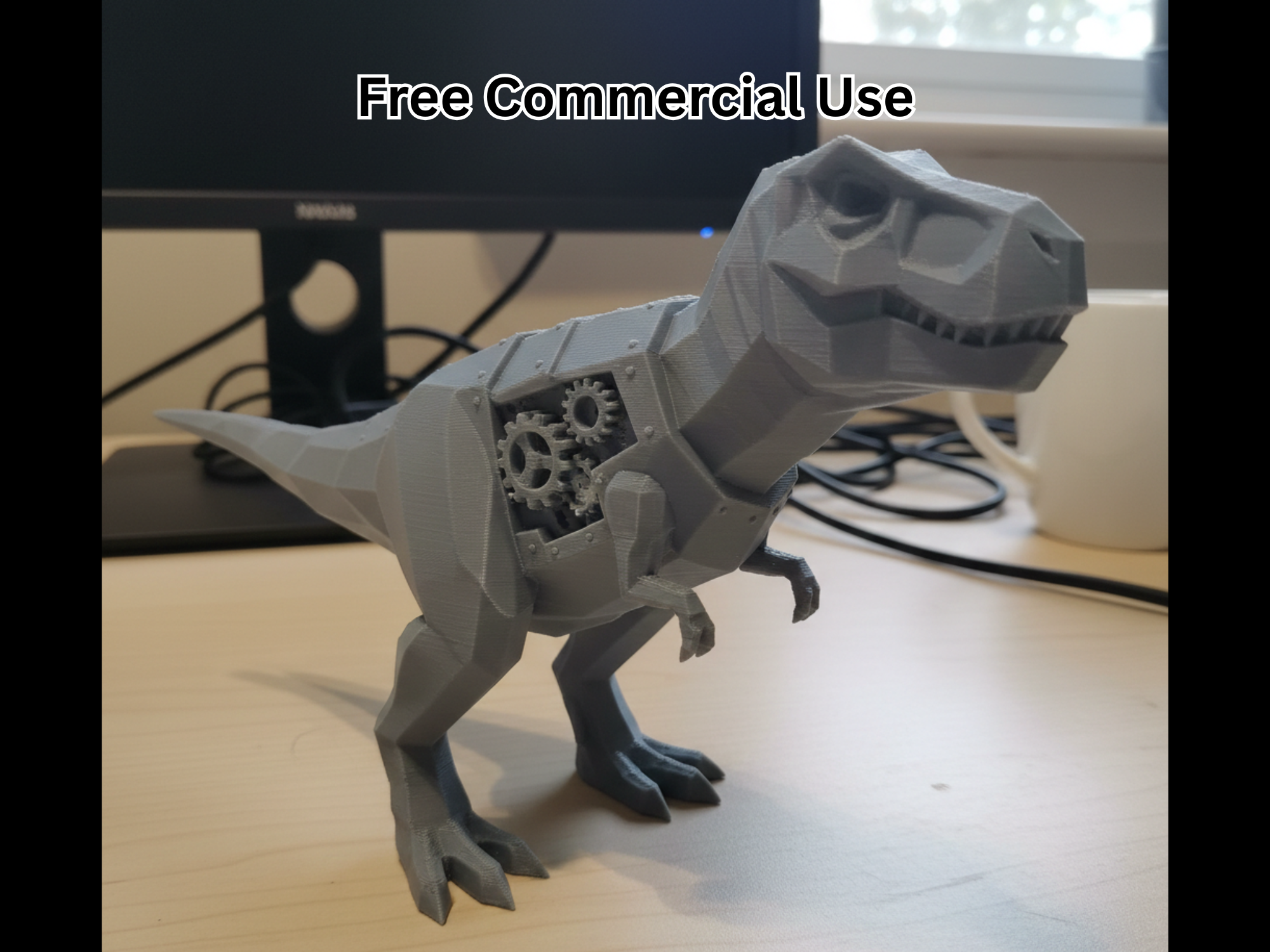 Steampunk T-Rex Statue