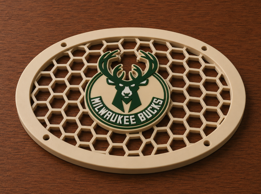 6x9 Milwaukee Bucks Speaker Grill