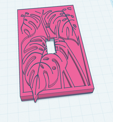 Monstera leaf light switch cover REMIX