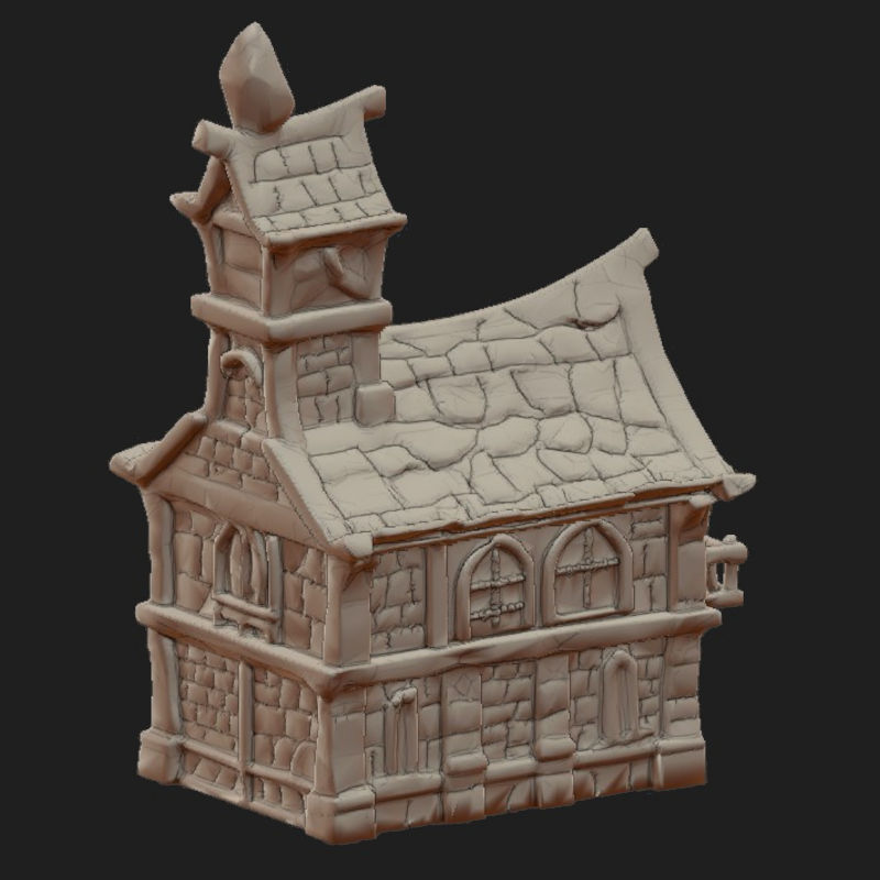 Arcane Stable Church Wargame terrain Diorama Supportfree FDMready