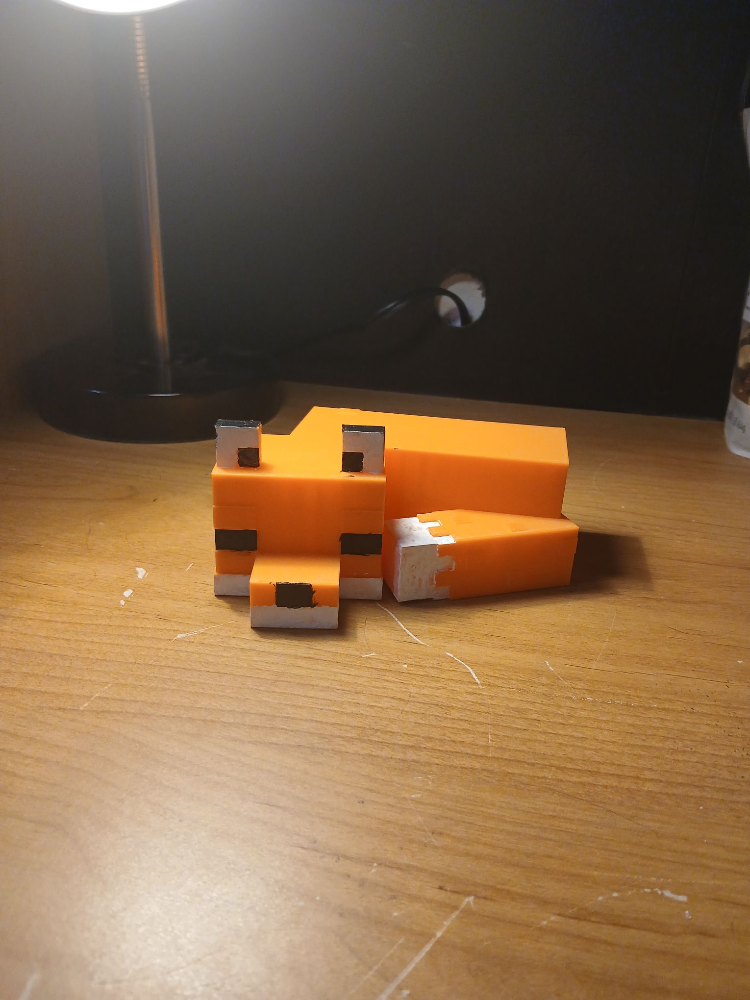 Minecraft fox Curled up sleeping decoration