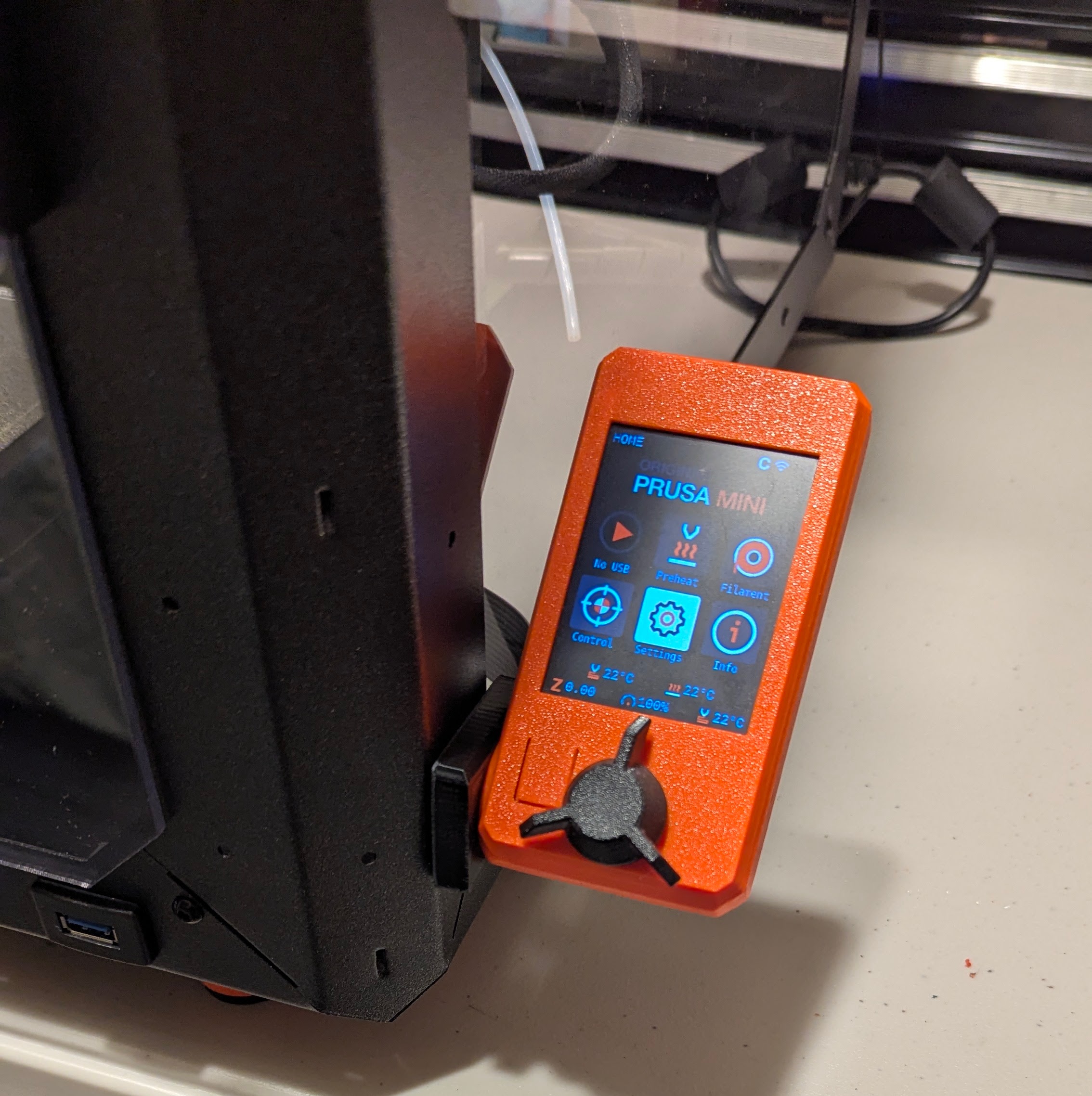 Prusa MINI display mounting block