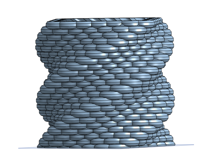 Layered Twisting Geometric Pot